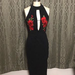 Little black dress with a keyhole